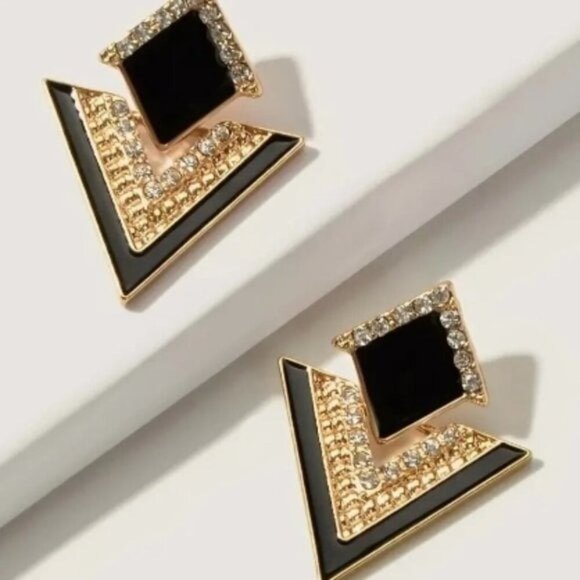 18k Gold Plated Braided Design Drop Earrings - Picture 2 of 5